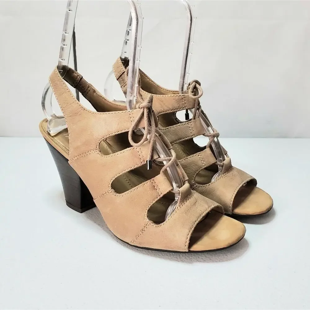 Franco Sarto Talia Lace-Up Slingback Sandals 8.5 - Picture 4 of 11